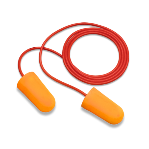 Ear Plugs with Cord – PU Foam/Reusable TPR | High Attenuation SNR 30–37 dB NRR 25–33 dB | Comfortable All‑Day Fit | Carry Case Option | Industrial Noise Protection EN352 ANSI